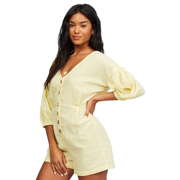🔆BILLABONG🔆 Sun Valley LIGHT YELLOW Romper - Picture 7 of 14